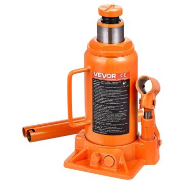 Hidrauliskais pudeļu pacēlājs, 12 t, 205–400 mm, oranžs