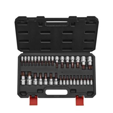 Набор бит Torx, 34 предмета, сталь S2 и CR-V, T6-T70, в кейсе.