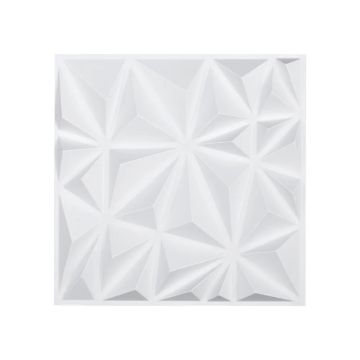 3D ПВХ стеновые панели, 33 шт., 11,8 x 11,8 см, матовый белый цвет.