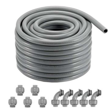 Elastīga 25,4 mm PVC elektroinstalācijas caurule, 30,5 m, IP65