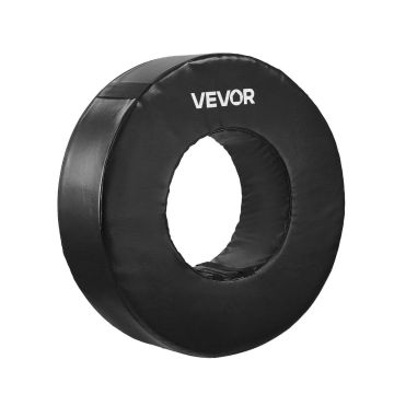 Futbola treniņu manekens ar PVC gredzenu, melns, 1 gab.