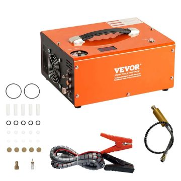 Pārnēsājams PCP gaisa kompresors 4500 PSI bez eļļas, DC12V/AC230V