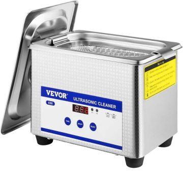 0,8 l ultraskaņas tīrītājs rotaslietām un brillēm, nerūsējošais tērauds, 35 W