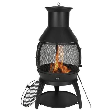 Dzelzs 22 collu āra malkas degšanas sfērisks Chiminea kamīns