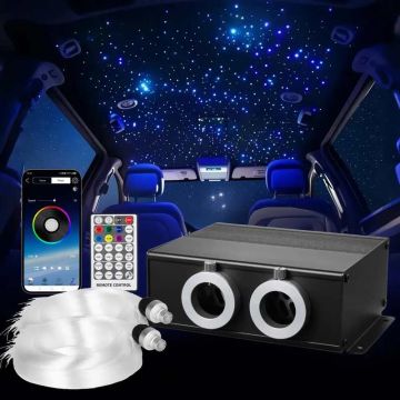 Комплект светодиодных лент для потолка «Звездное небо», 900 шт., 2,9 м, Bluetooth RGBW, оптоволоконные светильники