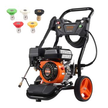 Benzīna spiediena mazgātājs, 3950 PSI, 10 l/min, vara sūknis, 5 sprauslas