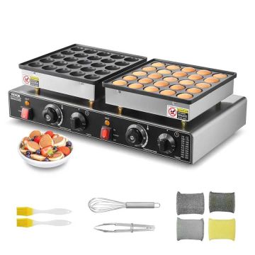 Elektriskā nerūsējošā tērauda poffertjes panna, 1800 W, 50 gab.