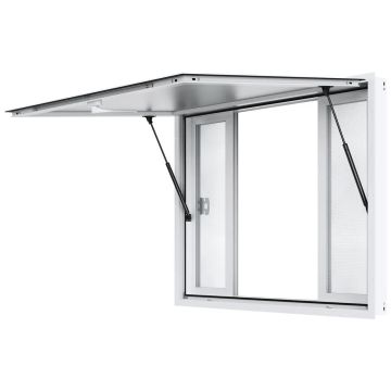 Сервисное окно для фургона-прицепа для продажи еды, 48"x36", алюминиевое, 4 раздвижных окна.