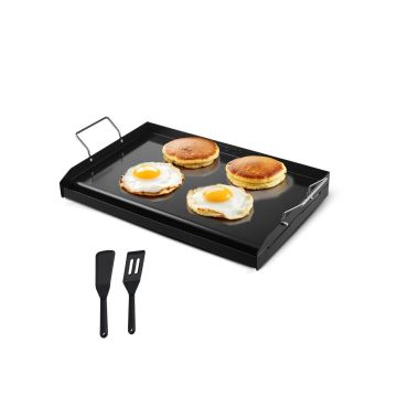 Oglekļa tērauda taisnstūrveida panna 24x16 collu pārnēsājama BBQ teppanjaki virtuves piederumi