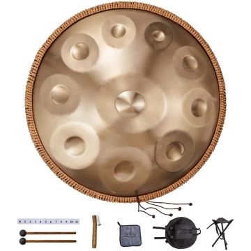 Handpan bungas 55,9 cm 10 notis D minor ar āmuru