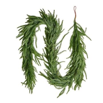 Ziemassvētku reālistiska Norfolkas priedes vītne, 1828 mm, mūžzaļa, iekštelpu un āra dekorācija