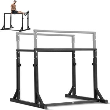 Atspiešanās statīvs ar paralēliem stieņiem, 363 kg, regulējams augstums