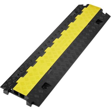 Kabeļu aizsardzības rampa ar 2 kanāliem, 91,8x25x4,3 cm, TPU pārklājums