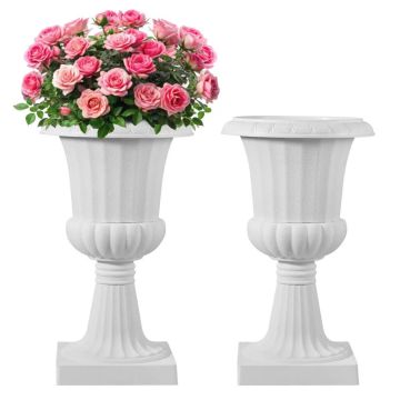 Plastmasas urnas formas podi, 40x67 cm, balti, 2 gab.