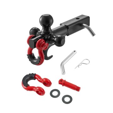 Фаркоп с D-образным кольцом, диаметр 1-7/8"–2-5/16", грузоподъемность 44 000 фунтов, черный.
