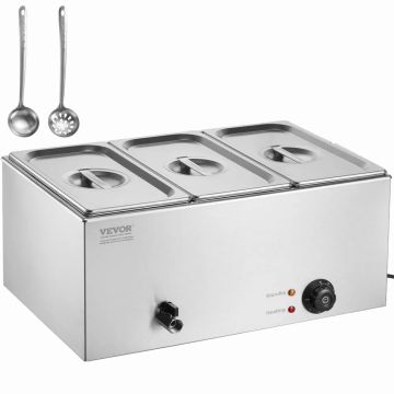 Elektriskais 3 pannu tvaicētājs, 16,5 l, nerūsējošais tērauds, sudrabkrāsas