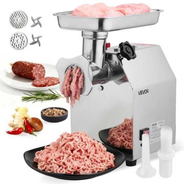 Profesionālā elektriskā gaļas maļamā mašīna, 3,2 kg/min, 850 W, Nr. 12, nerūsējošā tērauda asmeņi