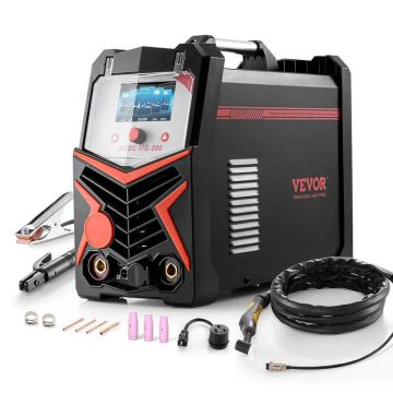 Сварочный аппарат TIG 200A, алюминиевый корпус, светодиодный дисплей, IGBT