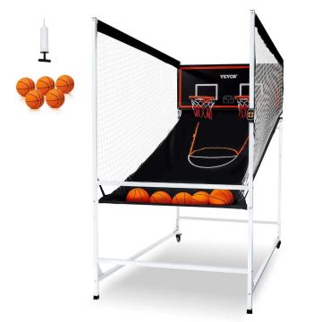 Arkādes basketbola spēle būrī, 2 spēlētājiem, elektroniska, melnbalta