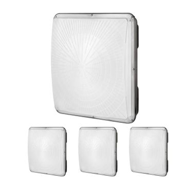 4 LED griestu gaismekļi, 150 W, 5000 K, IP65, 315 x 315 mm