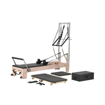 Koka Pilates reformators mājas treniņiem, dubultā pretestība, līdz 180 kg