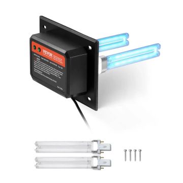 HVAC gaisa attīrītājs ar UV UVC lampu, 18 W, 7 collas