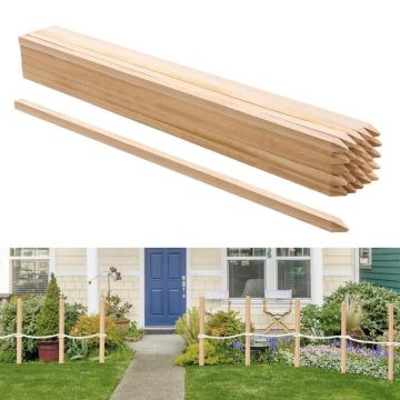 Koka dārza mietiņi (25 gab.), egles koksne, 19x19x914 mm, ģeodēziskie un zemes mietiņi