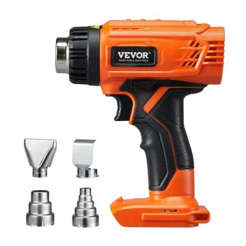 Беспроводной термофен DEWALT 20 В, 6 температурных режимов, светодиодная подсветка, 4 насадки
