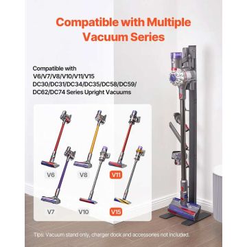 Putekļsūcēja statīva turētājs dyson V6–V15 ar 6 āķiem