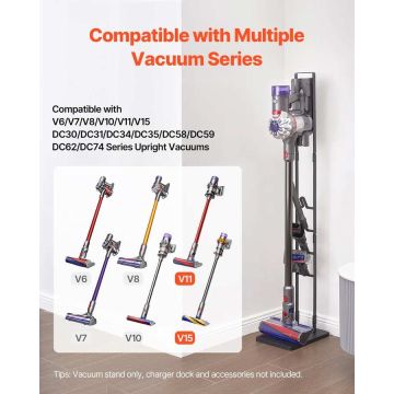 Putekļsūcēja statīvs ar 4 āķiem, saderīgs ar Dyson V6–V15