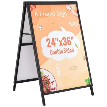 Ierāmēta āra ietves zīme, 24x36 collas, tērauda, ​​divpusēja