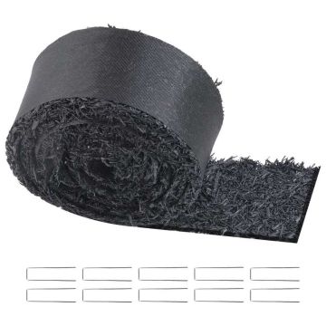 Gumijas mulča ainavu veidošanai, 120x4,5 collas, melna