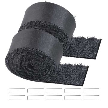 Gumijas mulča ainavu veidošanai, 2 ruļļi, 120x4,5 collas, melna
