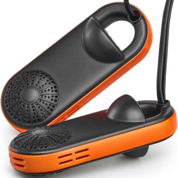 Elektrisks, pārnēsājams apavu žāvētājs ar UVA starojumu, melns/oranžs