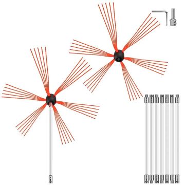 Skursteņslauķa komplekts, 792,5 cm, kvēpu tīrīšanai