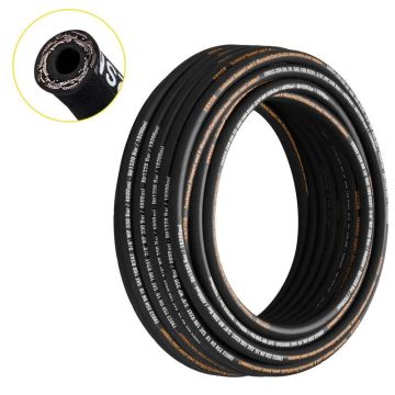 Hidrauliskā gumijas šļūtene 3/8" x 100 pēdas, spirālveida, 4800 PSI, ar tērauda pinumu