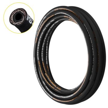 Hidrauliskā šļūtene 3/4" x 50 pēdas, gumijas, 3120 PSI, ar tērauda pinumu