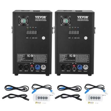 Aukstās dzirksteles uguņošanas ierīce, 2x700 W, regulējams augstums, DMX kontrolieris