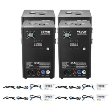 Aukstās dzirksteles ierīce, 4 x 700 W, regulējams augstums, DMX kontrolieris