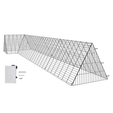 Pārvietojami vistu tuneļi pagalmam ar stūra rāmjiem, 157,5x39,4x24,2 collas