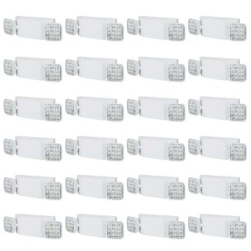 24x komerciālas LED avārijas gaismas, 3W, baltas, 180 minūšu akumulators