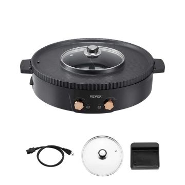 Elektriskais karstais katls 1800 W ar grilu, korejiešu BBQ shabu shabu, 2-8 personām