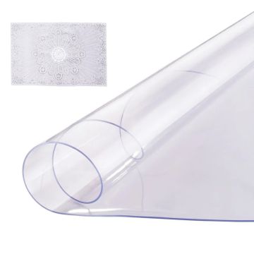 Круглая пластиковая скатерть 48x48 дюймов, прозрачный ПВХ коврик