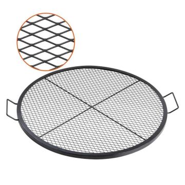 Круглая стальная решетка для костра X-marks, 36 дюймов, черная.