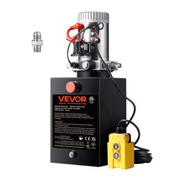Hidrauliskais sūknis 20 l, vienvirziena darbības, 12 V, 3200 PSI, 0,91 GPM pašizgāzēja piekabei