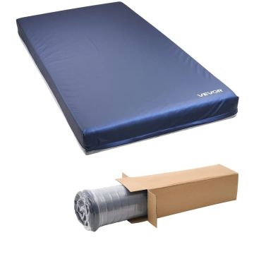 Medicīniskās kvalitātes divslāņu putu matracis slimnīcas gultai, 914x2030x153 mm, ūdensizturīgs, izgulējumu profilaksei.