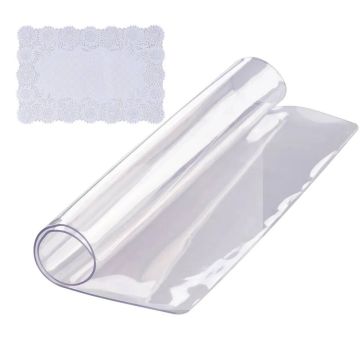 Прозрачная скатерть из ПВХ, 305x305 мм (12 х 12 дюймов), толщина 1,5 мм, водонепроницаемая.