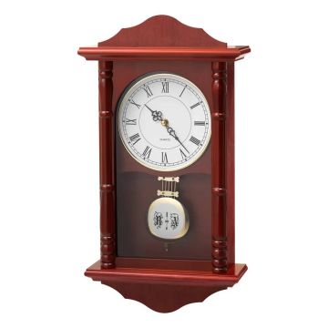 Винтажные настенные часы с маятником, 45 см, кварцевые.
