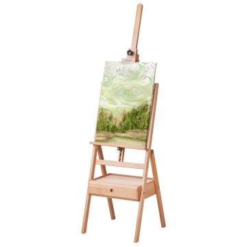 H-veida molberts no dižskābarža koka, paredzēts audekliem līdz 91,4 cm