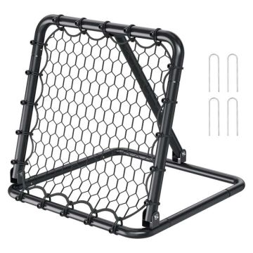 Futbola bumbu atsitiena tīkls 34"x34" regulējams leņķis